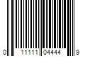 Barcode Image for UPC code 011111044449