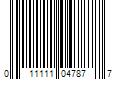 Barcode Image for UPC code 011111047877