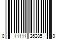 Barcode Image for UPC code 011111262850