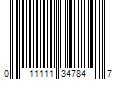 Barcode Image for UPC code 011111347847