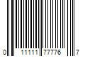 Barcode Image for UPC code 011111777767