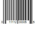 Barcode Image for UPC code 011112000055