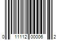 Barcode Image for UPC code 011112000062