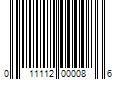 Barcode Image for UPC code 011112000086