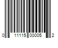 Barcode Image for UPC code 011115000052