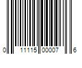 Barcode Image for UPC code 011115000076