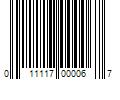 Barcode Image for UPC code 011117000067