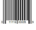 Barcode Image for UPC code 011118000059