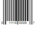 Barcode Image for UPC code 011118000097