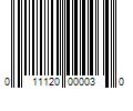 Barcode Image for UPC code 011120000030