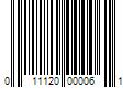 Barcode Image for UPC code 011120000061