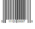 Barcode Image for UPC code 011120000078