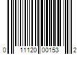 Barcode Image for UPC code 011120001532