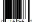 Barcode Image for UPC code 011120002225