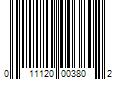 Barcode Image for UPC code 011120003802