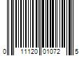 Barcode Image for UPC code 011120010725