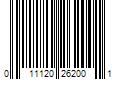 Barcode Image for UPC code 011120262001