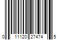 Barcode Image for UPC code 011120274745. Product Name: BISSELL Pet Hair Eraser Slim Corded Vacuum Cleaner 3875