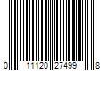 Barcode Image for UPC code 011120274998