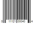 Barcode Image for UPC code 011121000404