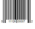 Barcode Image for UPC code 011126000072