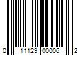 Barcode Image for UPC code 011129000062