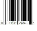 Barcode Image for UPC code 011131000074