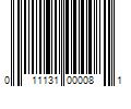 Barcode Image for UPC code 011131000081