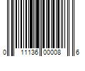 Barcode Image for UPC code 011136000086