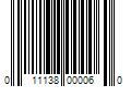 Barcode Image for UPC code 011138000060