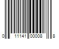 Barcode Image for UPC code 011141000088