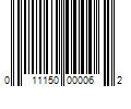 Barcode Image for UPC code 011150000062