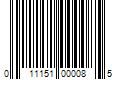 Barcode Image for UPC code 011151000085