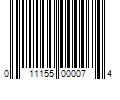 Barcode Image for UPC code 011155000074