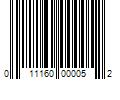 Barcode Image for UPC code 011160000052