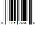 Barcode Image for UPC code 011161000068