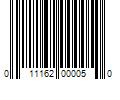 Barcode Image for UPC code 011162000050