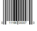 Barcode Image for UPC code 011166000070