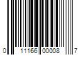 Barcode Image for UPC code 011166000087