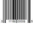 Barcode Image for UPC code 011168000085