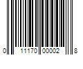 Barcode Image for UPC code 011170000028