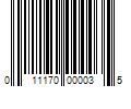 Barcode Image for UPC code 011170000035