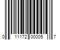 Barcode Image for UPC code 011172000057