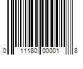 Barcode Image for UPC code 011180000018