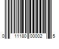 Barcode Image for UPC code 011180000025