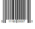 Barcode Image for UPC code 011180000070