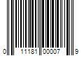 Barcode Image for UPC code 011181000079