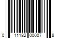 Barcode Image for UPC code 011182000078