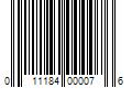 Barcode Image for UPC code 011184000076