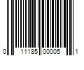 Barcode Image for UPC code 011185000051